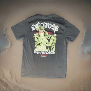 SUPPLY & DEMAND CO. "DEFIANCE" GRAPHIC MEN'S TEE (GRAY) (SHORT SLEEVE)